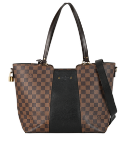 Jersey Tote, Canvas, Damier Ebene, FL1167, DB/B/S, 2*